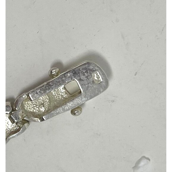 Sterling Silver Heart  & X 7" Link Bracelet - Picture 5 of 6